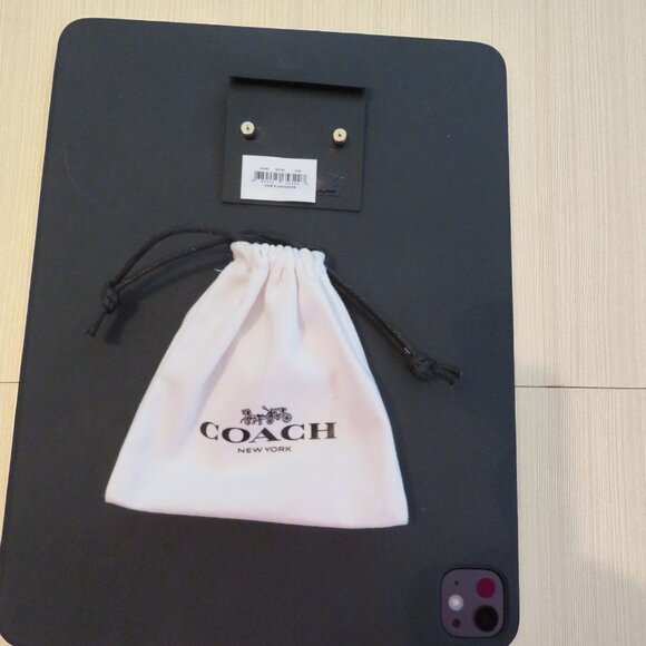 COACH - Cherry Stud Earrings, Super Cute! NWT - Picture 4 of 7